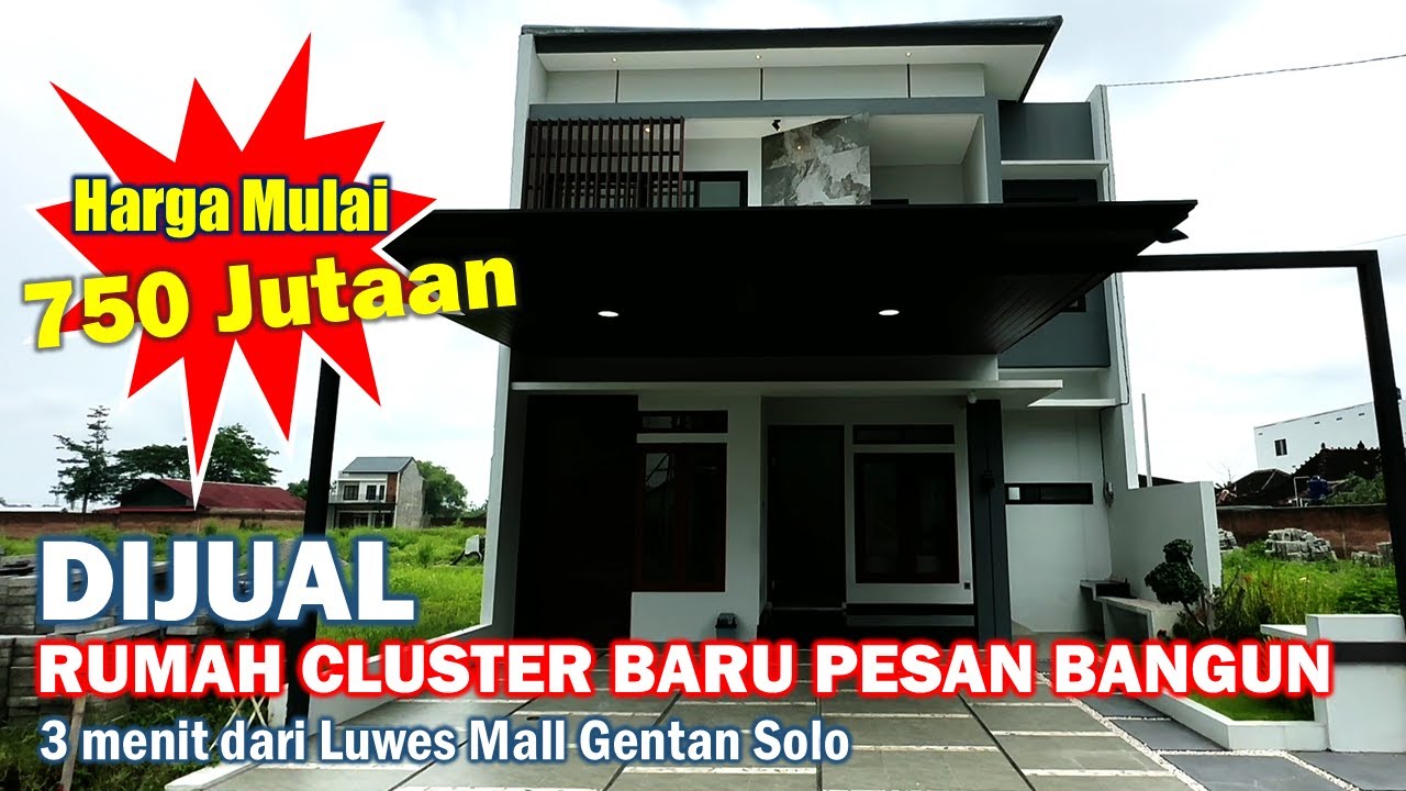 Dijual Rumah Cluster Baru Pesan Bangun, 3 Menit dari Luwes Mall Gentan Solo #rumahdijual
