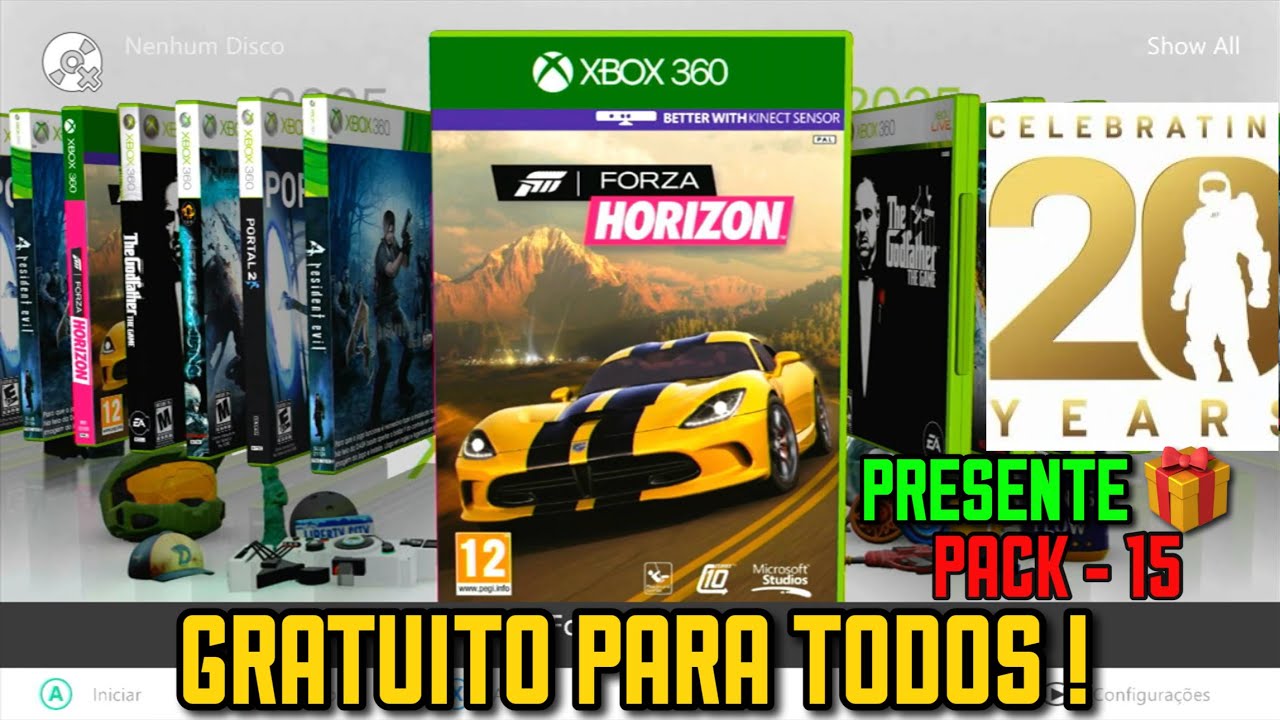XBOX360 COMPLETA 20 ANOS E QUEM GAMHA SÃO VOCÊS ! PACK - 15 DE JOGOS PARA TODOS !