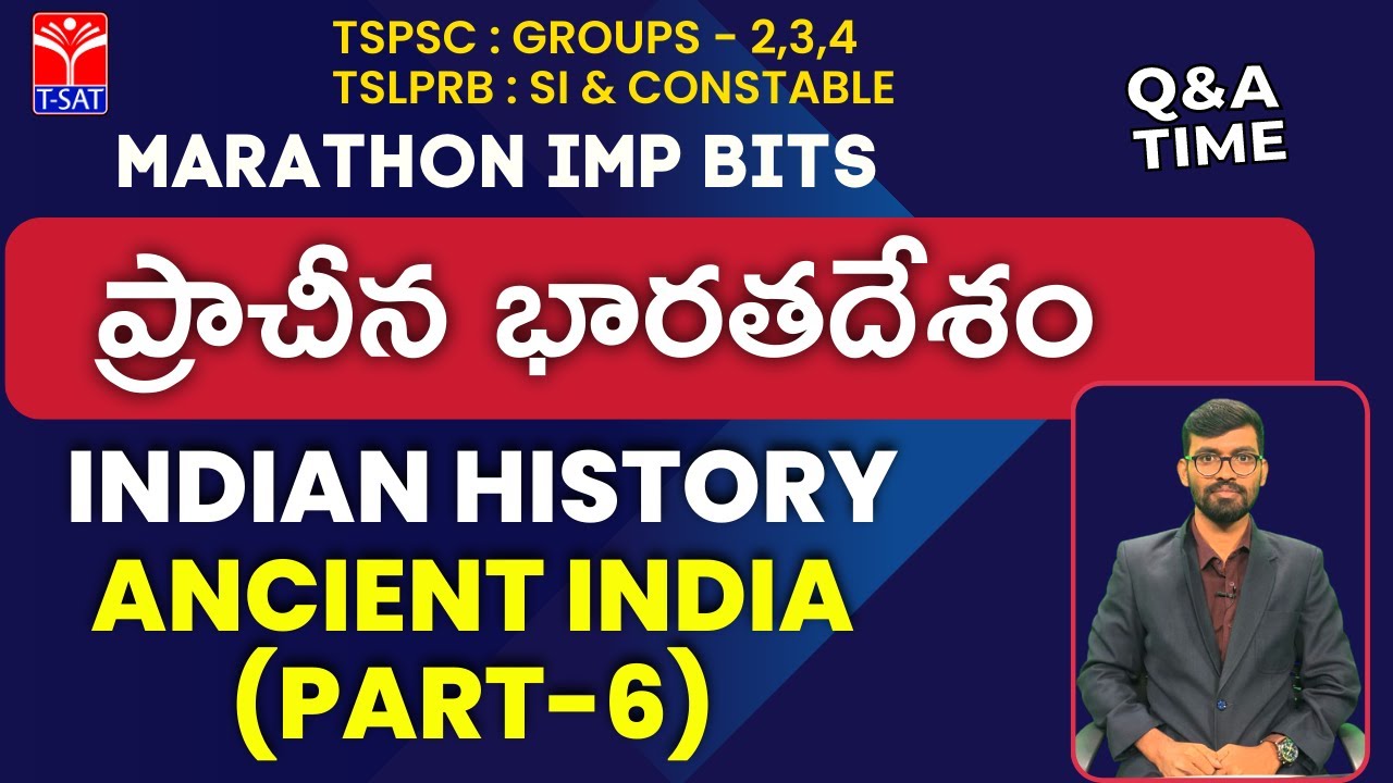 INDIAN HISTORY - ANCIENT INDIA(PART- 6) ||  Marathon 50MCQ Bits | GROUP: 2, 3 & 4 | SI/CONSTABLE