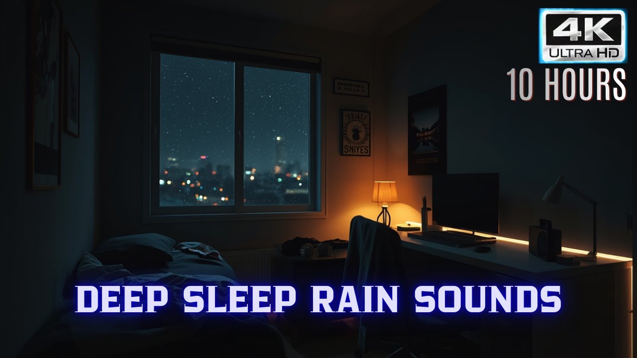 10 Hours Rain on Window  Deep Sleep & Insomnia Relief  Cozy Bedroom Ambience  Rain Sounds for Sleep