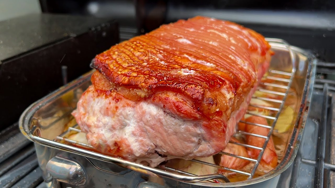 Grillopskrift - Flæskesteg på pillegrill