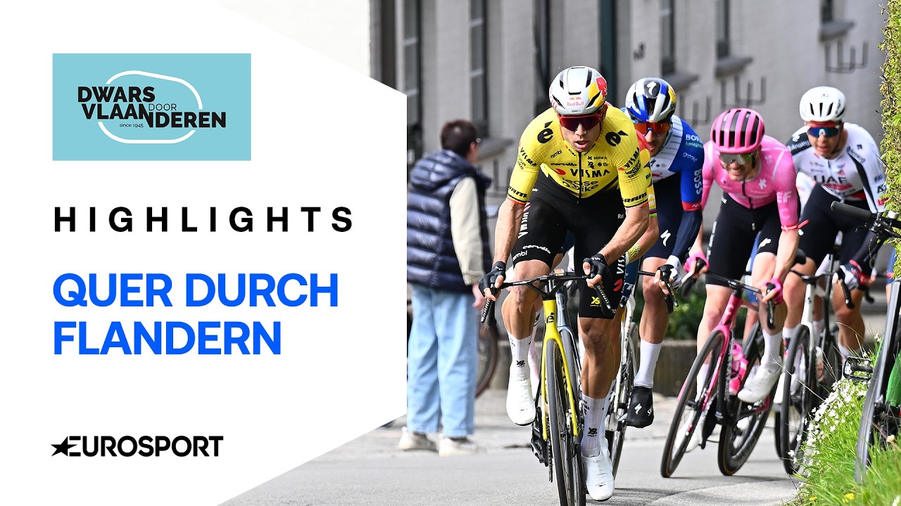 Wieder Drama um Van Aert | Highlights deutsch | Quer durch Flandern 2026 | M&auml;nner | Radsport