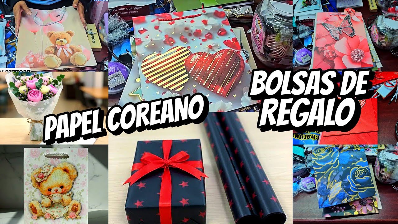 ♥️ Tienda BARATA cerca de LAGUNILLA | Papel COREANO Y BOLSAS DE REGALO | Venta POR una PIEZA 😱 