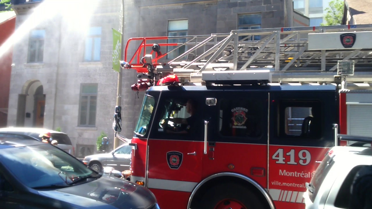 Incendie Rue Saint -Hubert prêt Rue Saint -Catherine et Boulevard René Levesque à Montréal, Québec,C