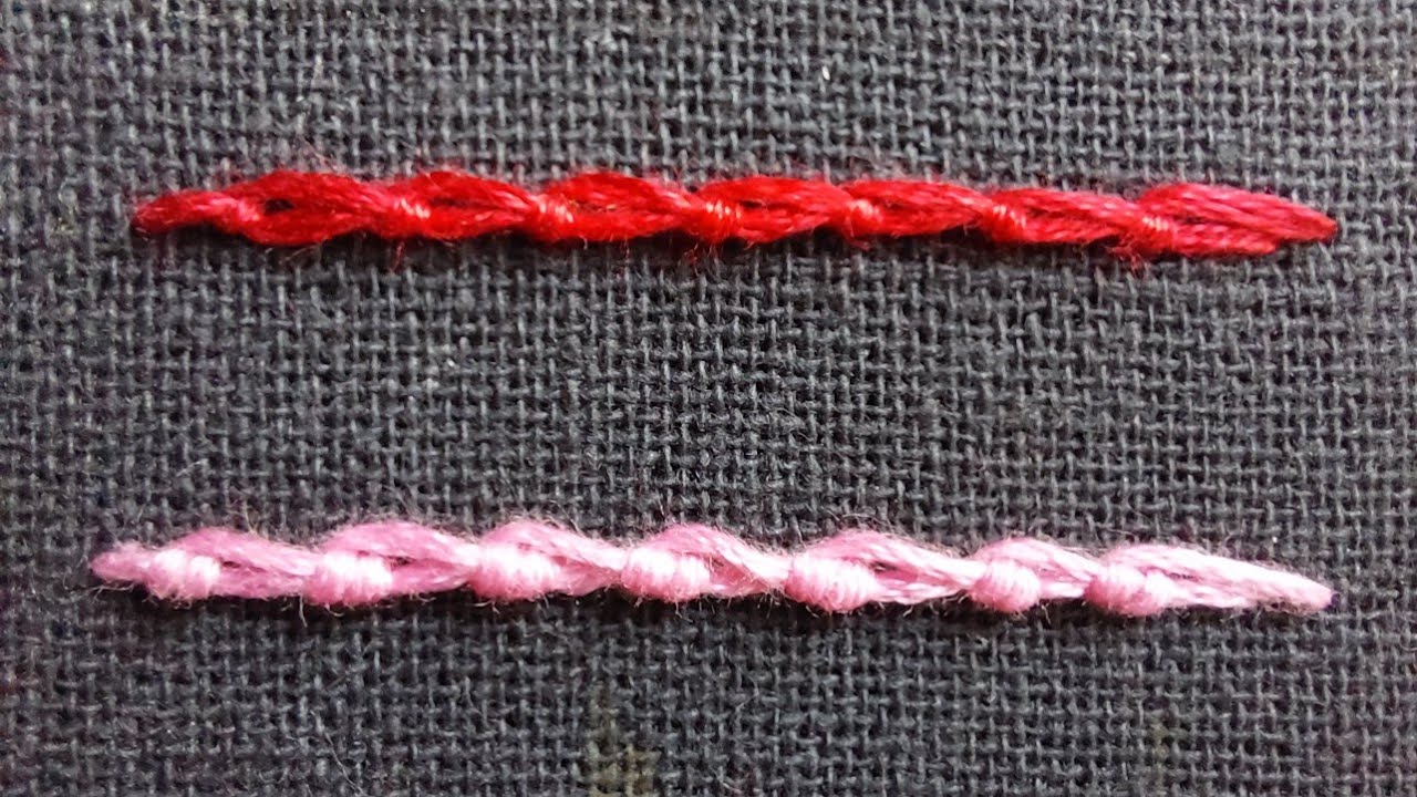 102-Portuguese Knotted Stem Stitch| Beginners (Ep_11)