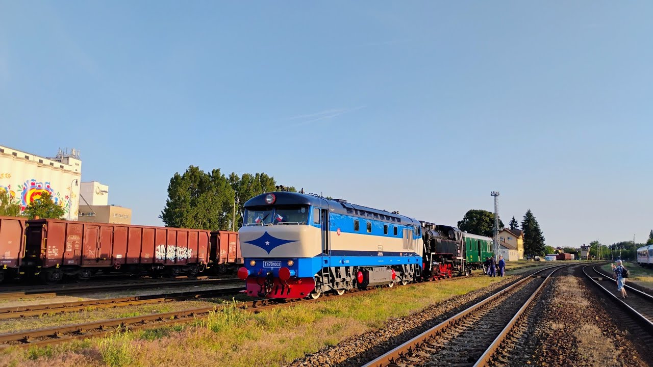 Lokomotivy T478.1002 + 525.101 Kyjov 13.6. 2025