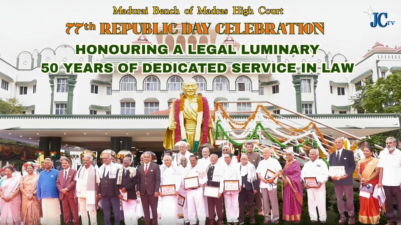 77ᵗʰ REPUBLIC DAY CELEBRATION IN MADURAI BENCH MADRAS HIGH COURT | JC Tv