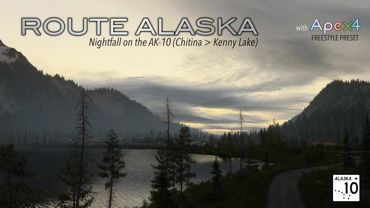 ROUTE ALASKA Map Mod for ATS | Epic Nightfall in Alaska | JBX+PNG | Apex4 Freestyle Preset