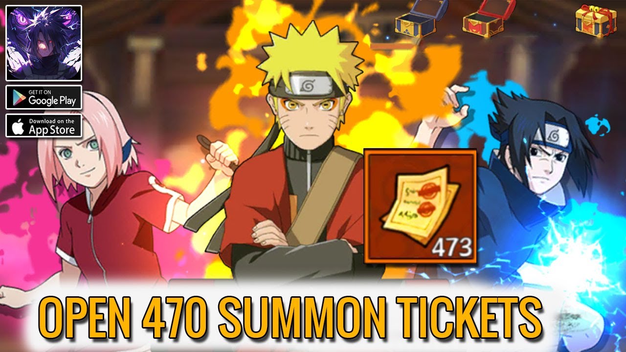 Ninja Legends: Shadows Trial Gameplay | Naruto Open 470 Summon Tickets