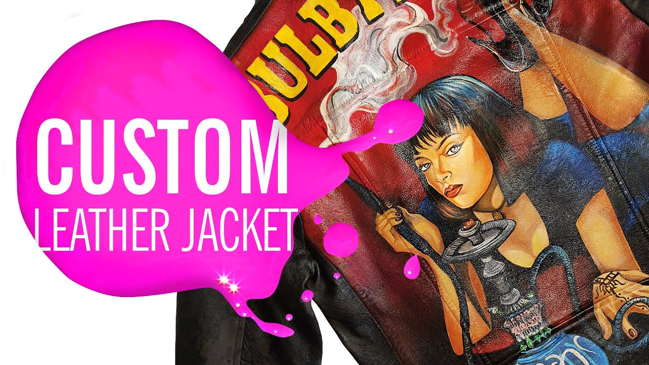 HOW TO PAINT LEATHER JACKET | Wearable Art  | Unique Tutorial Tips