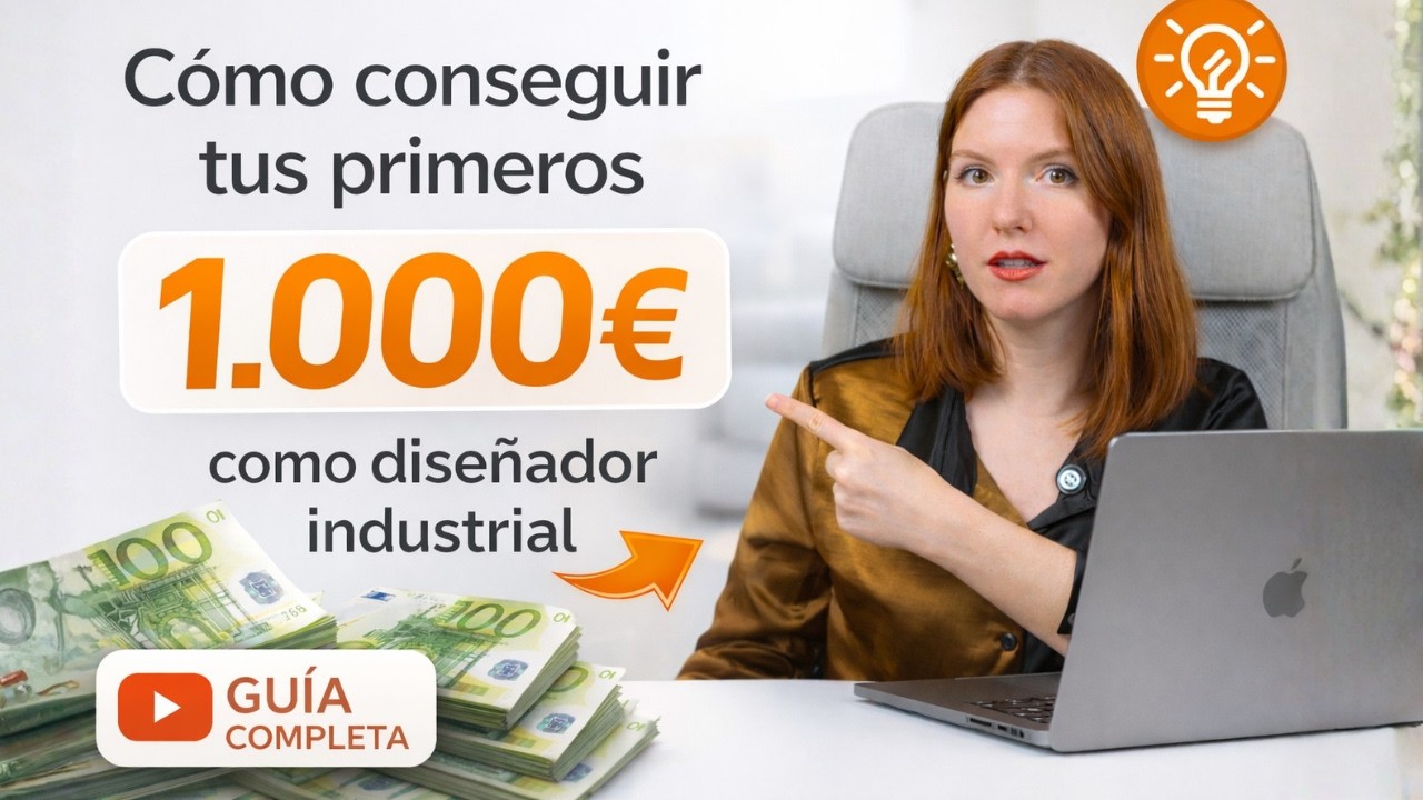 ✅ Guía 2026: Tus primeros 1.000€ como DISEÑADOR INDUSTRIAL freelance (sin experiencia)