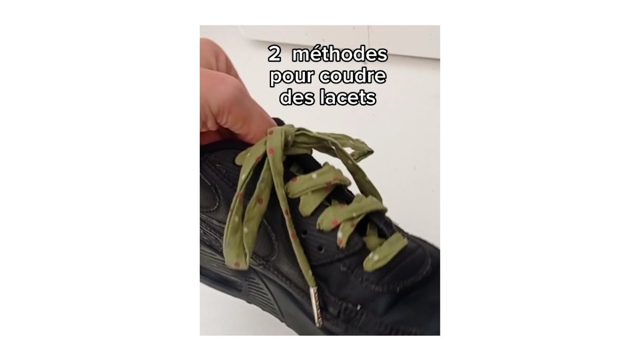 Coudre des lacets , 2 méthodes. , couture débutant