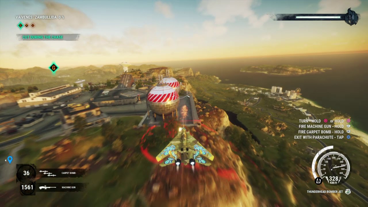 Carpet bombing the missile bases - Just Cause 4
