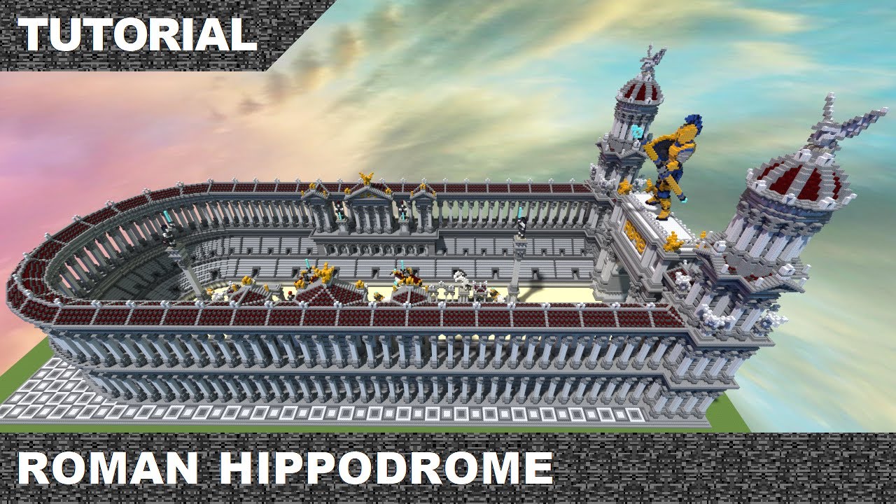 Minecraft Roman Hippodrome Tutorial & Download Circus Maximus part 2