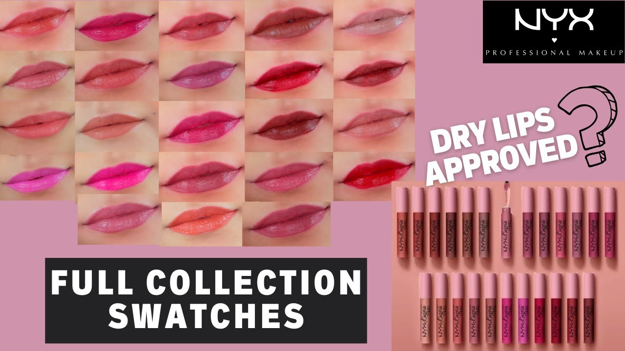 NYX XXL LIPSTICK SWATCHES | DRY LIPS APPROVED?
