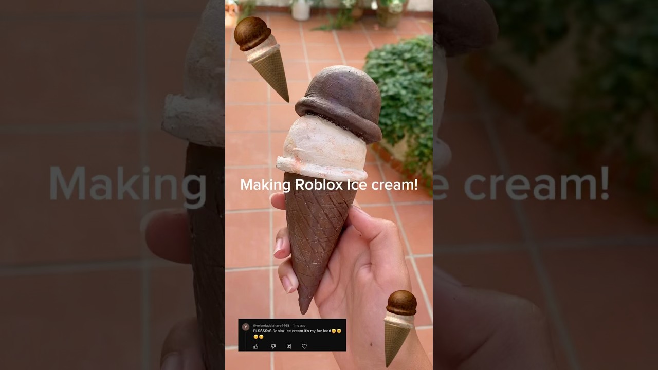 Making Roblox ice cream!! #bloxycola #roblox #fyp #nostalgia #tiktok #icecream #ceramic