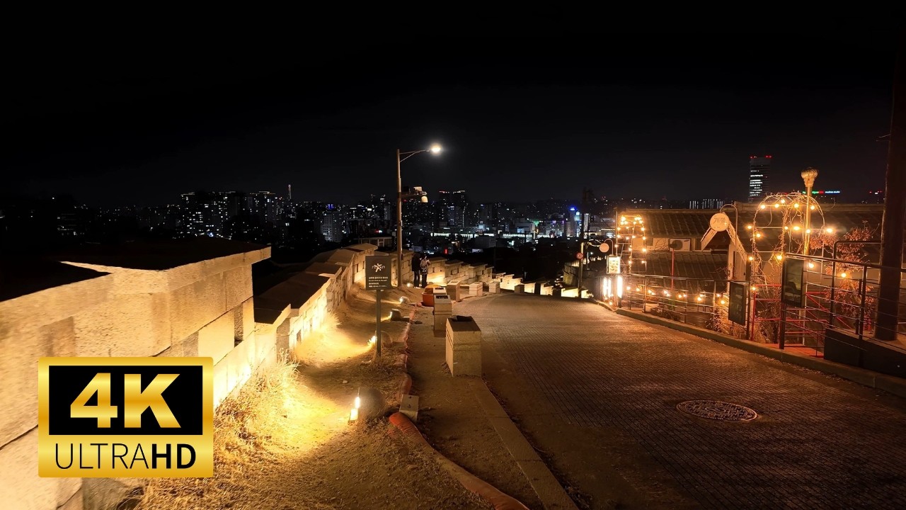 [4K] Seoul Night Walk - Seosunra-gil to Naksan Park Fortress Wall