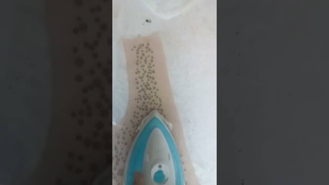 cómo pegar pedreria con plancha