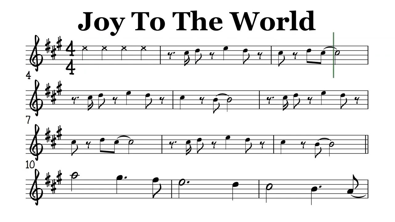 Joy To The World Jazz Alto Sax Sheet Music Backing Track Play Along Partitura