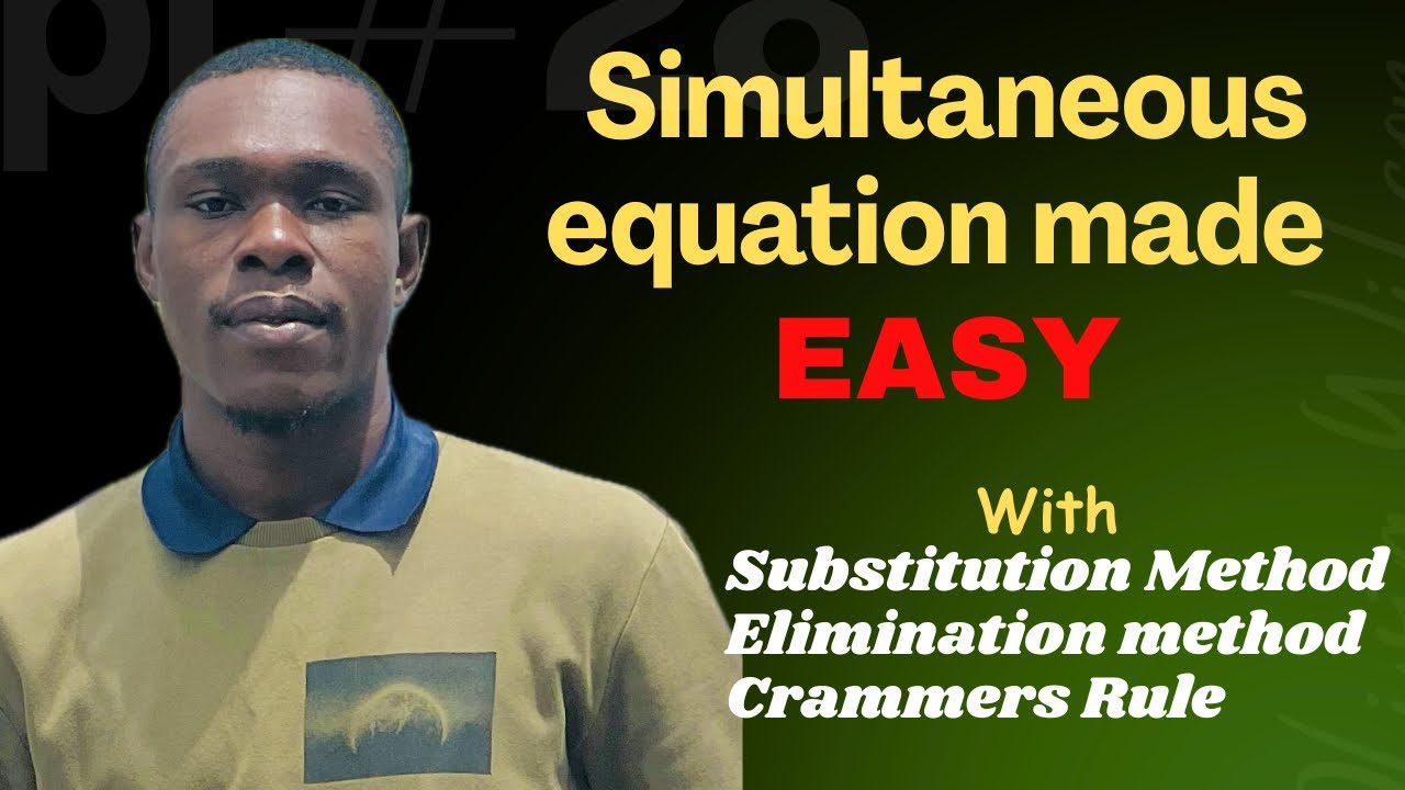 SIMULTANEOUS EQUATION (x + y = 2; 3x - 2y = 1)