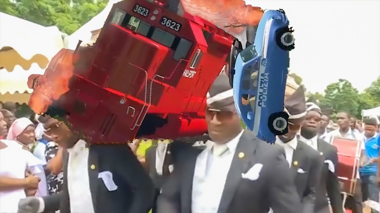 Dance coffin MEME Train compilation funeral #1 Astronomia song BeamNG Drive