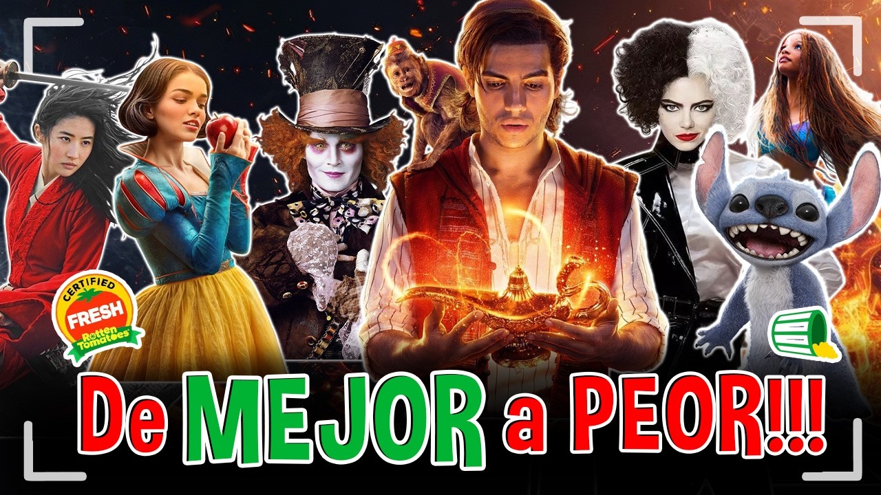TODOS los Live Action de Disney ordenados de MEJOR a PEOR