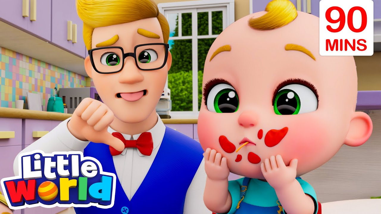 If it's Yummy and you know it🍝 | Little World 90 MINUTE Compilation | Home Learning for Kids 🖍️