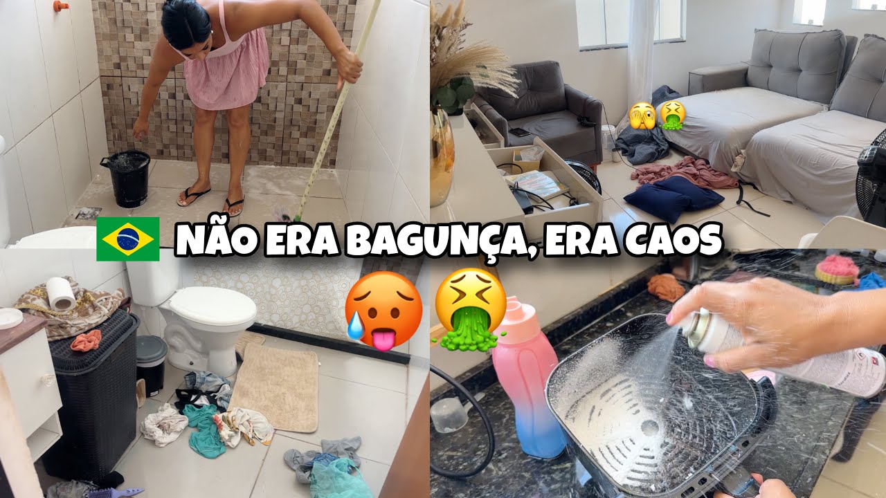 FAXINA PESADA NA CASA MUITO BAGUNÇADA 😱 | FAXINA NARRADA + ANTES E DEPOIS IMPACTANTE 🇧🇷