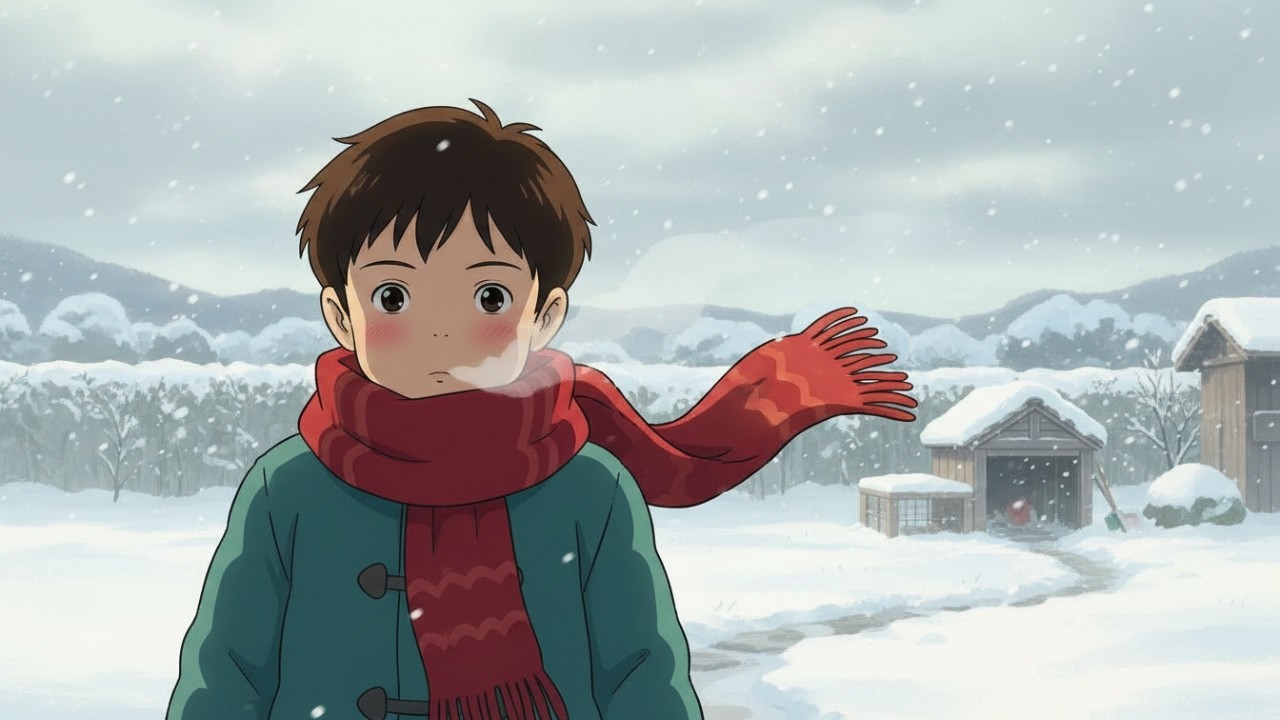 First Snow Morning at Grandparents’ Japanese Countryside | Chores & Breakfast | Ghibli Style ASMR