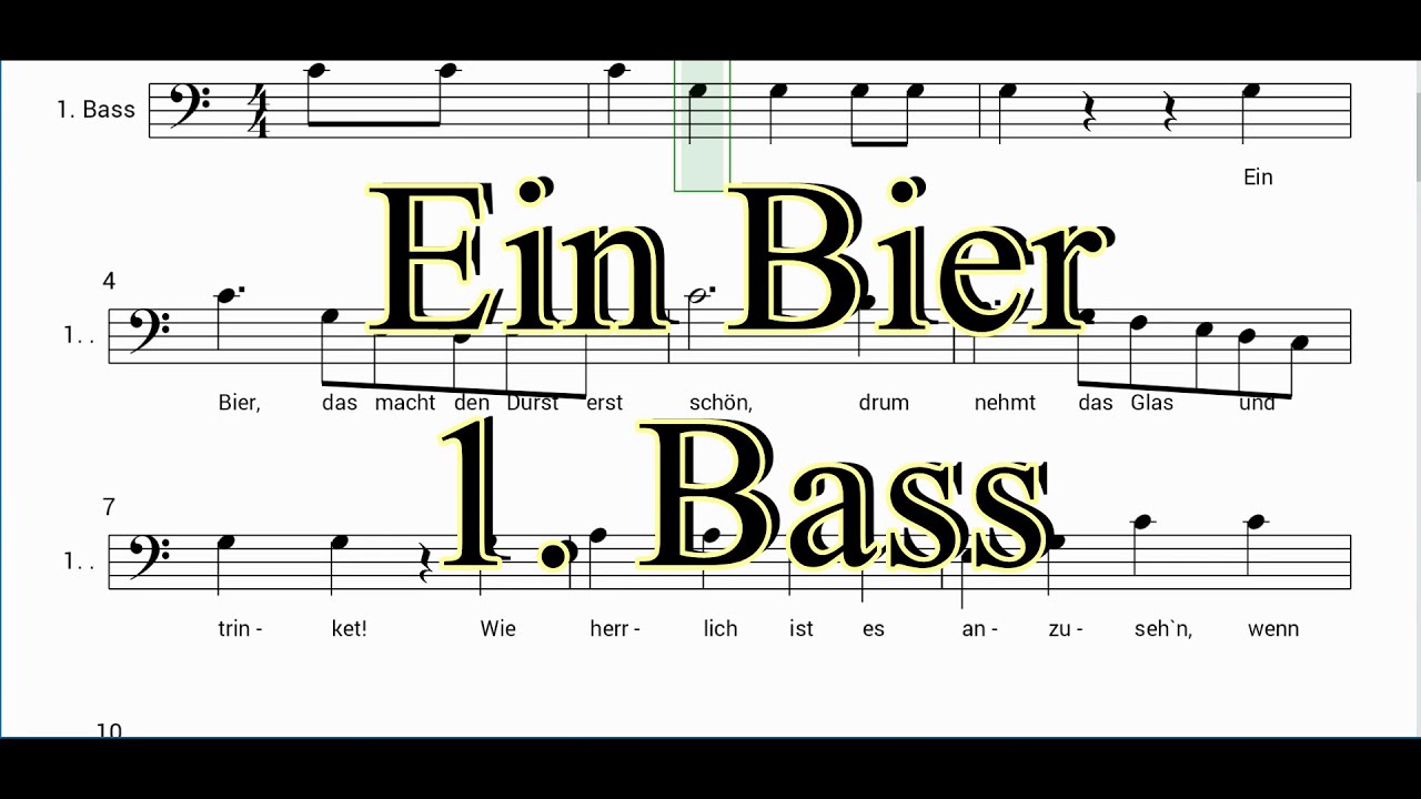 Ein Bier 1. Bass