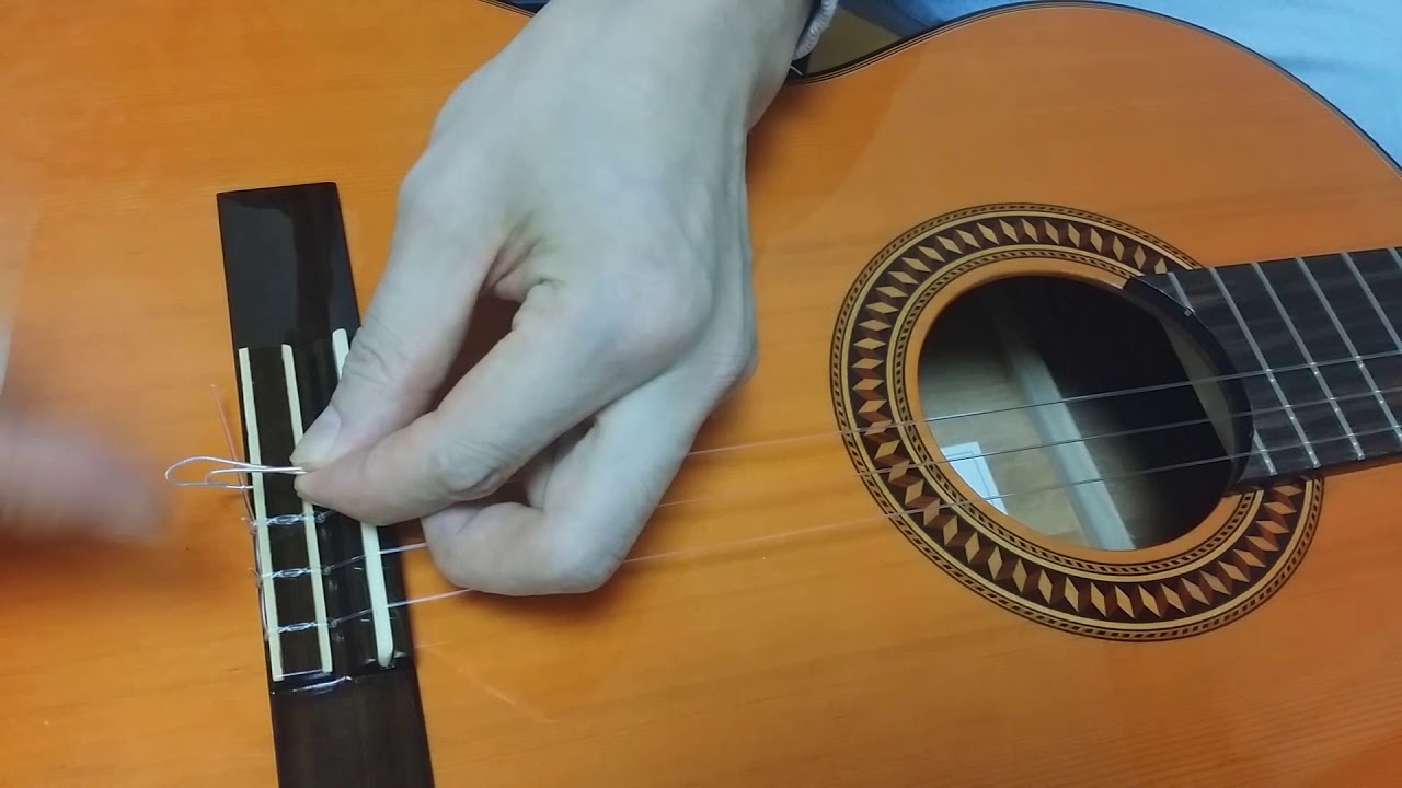 기타줄 교체법! 가는법! (클래식기타/나이론줄) 자세하게 일러드려요~