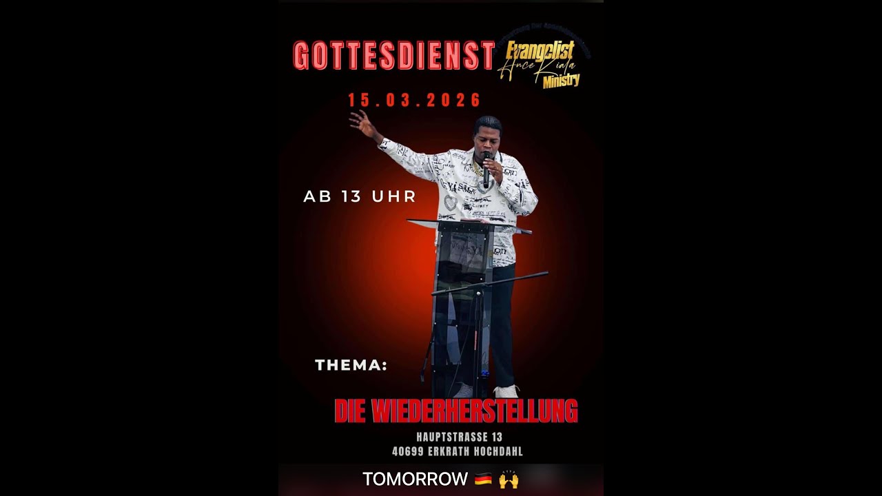 GOTTESDIENST AM SONNTAG DEN 15.03.2026 THEMA: WIEDERHERSTELLUNG