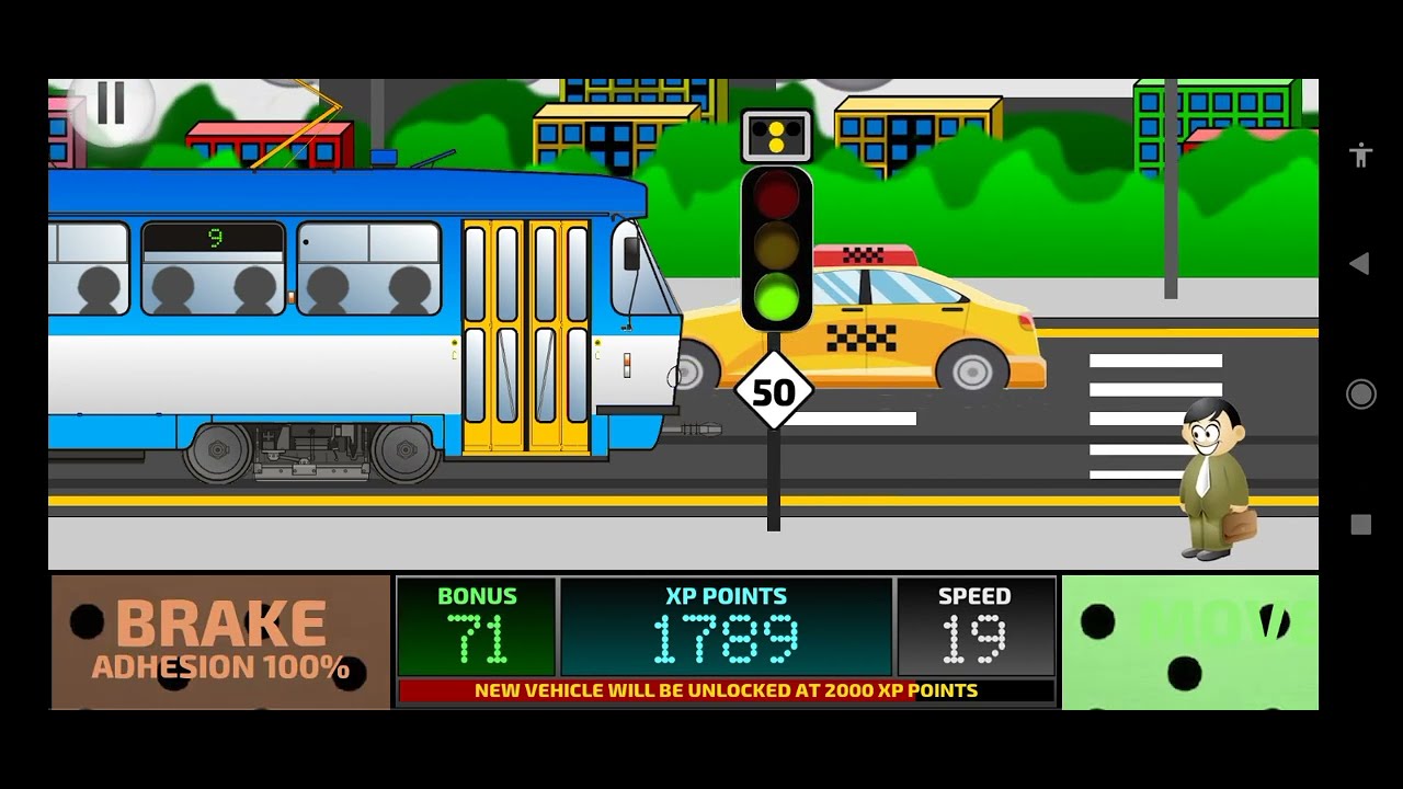 Tram driver simulator 2D