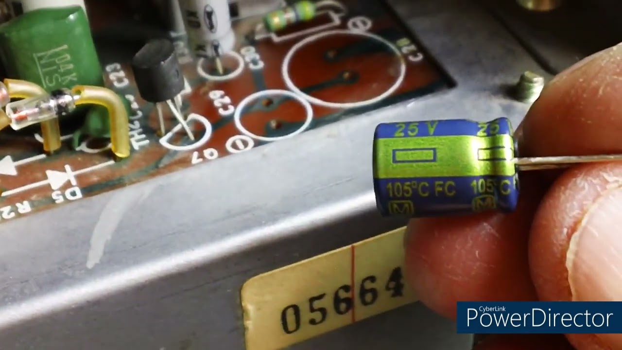 Realistic DX-160 receiver.  Installing new capacitors (recapping).