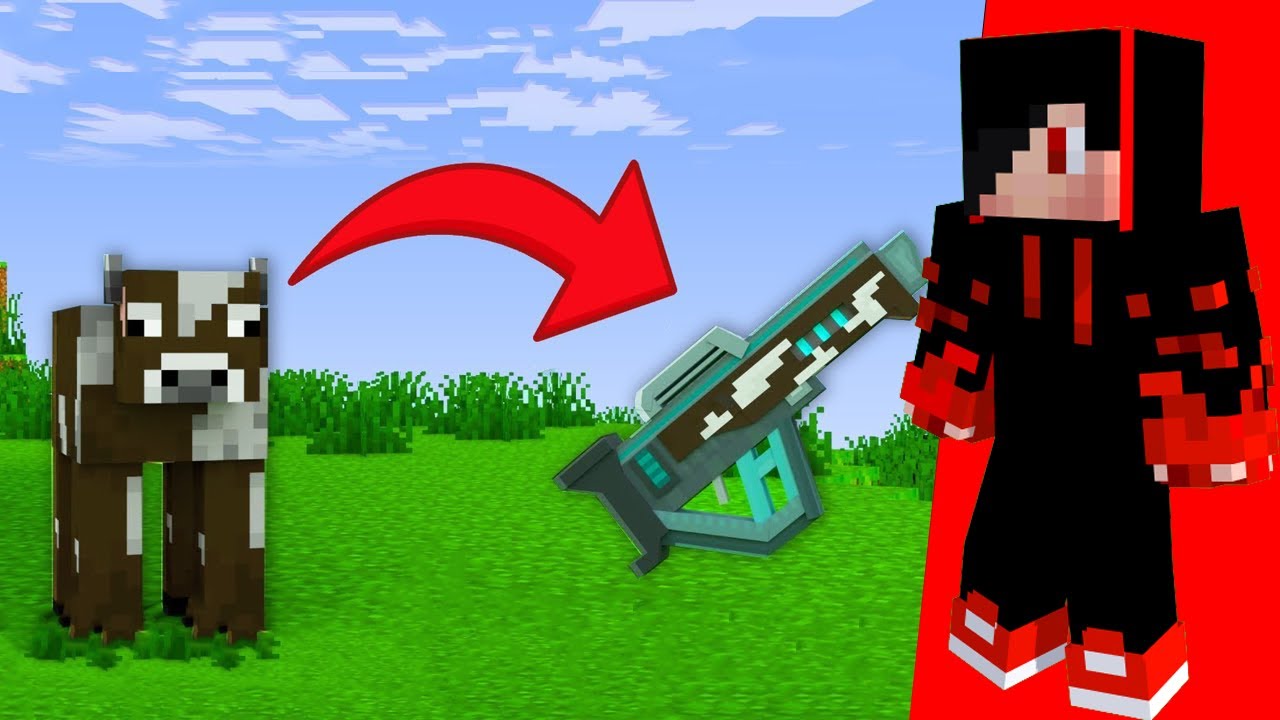 minecraft but მობები აგდებენ custom იარაღებს!!!