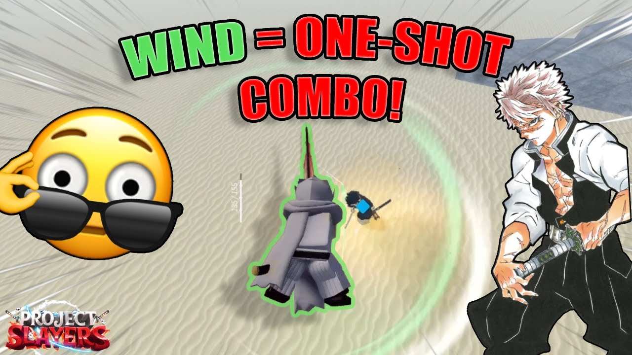 WIND BREATHING CAN ONE SHOT COMBO!!! (Project Slayers)