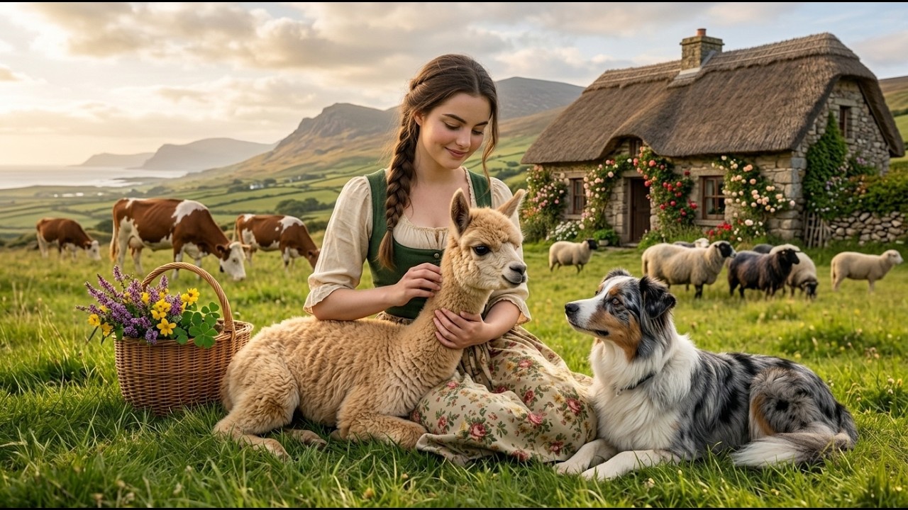 Countryside Alpine Life – A Woman’s Day Feeding Farm Animals and Harvesting Garden Produce 🌿🐄🥕