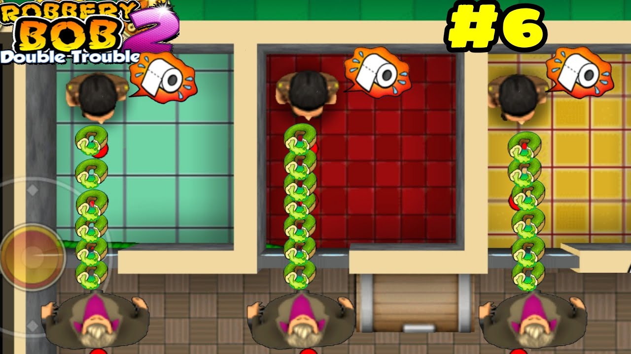 Robbery Bob 2 : Use Mafia Boss Costume - Seagull Bay Use 200 Teleport Mine And 200 Toxic Donut P6
