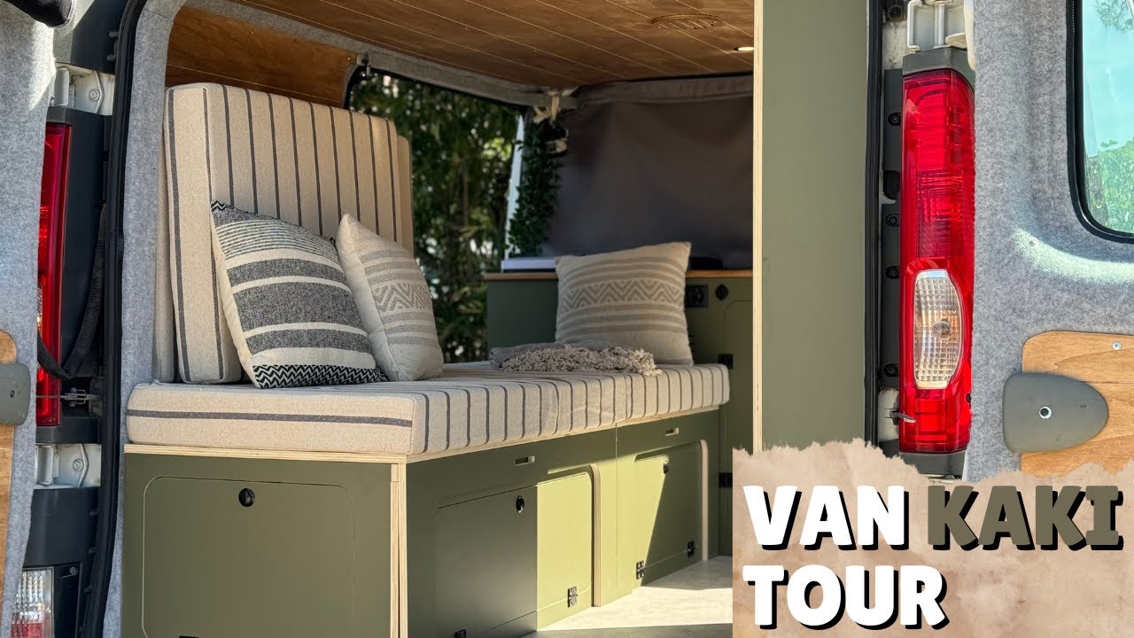 VAN TOUR D'UN VAN KAKI ! TRAFIC AMÉNAGÉ [L1 H1]