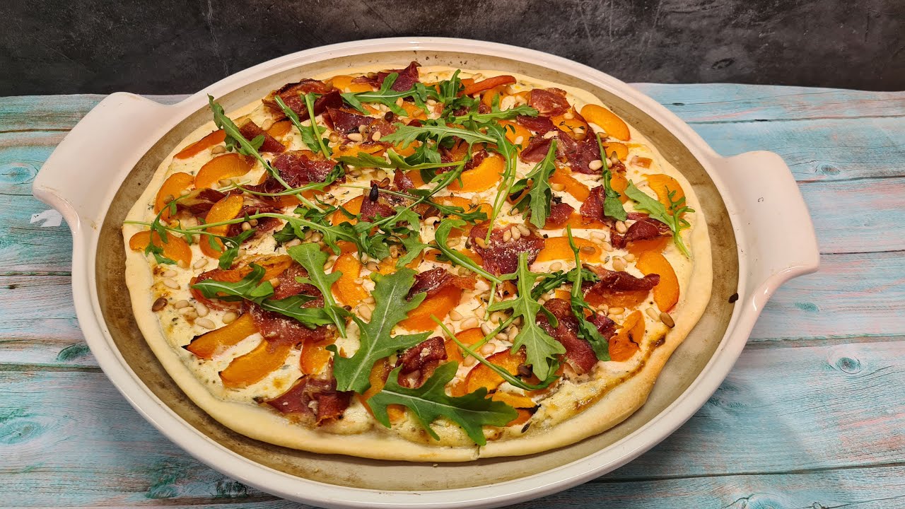 Thermomix®  TM6 - TM5 - TM31  Flammkuchen mit Aprikosen