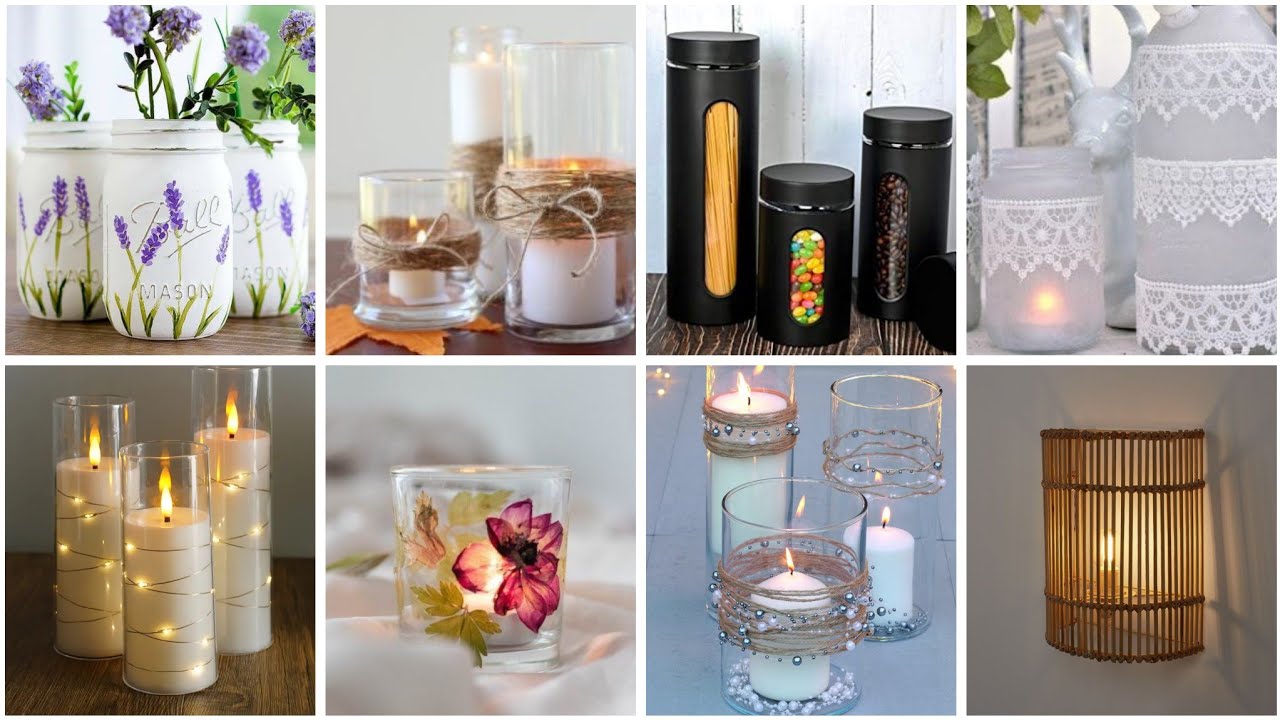 أفكار 💡 عندك برطمانات اصنعي اجمل ديكورات لبيتك بأقل تكلفة اصنعيها بنفسك #diy #craft #ideas #deco