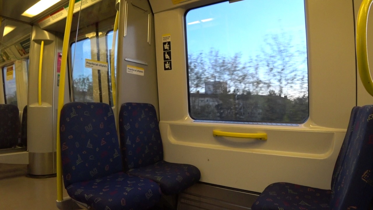 Sweden, Stockholm, subway ride from Hägerstensåsen to Fruängen
