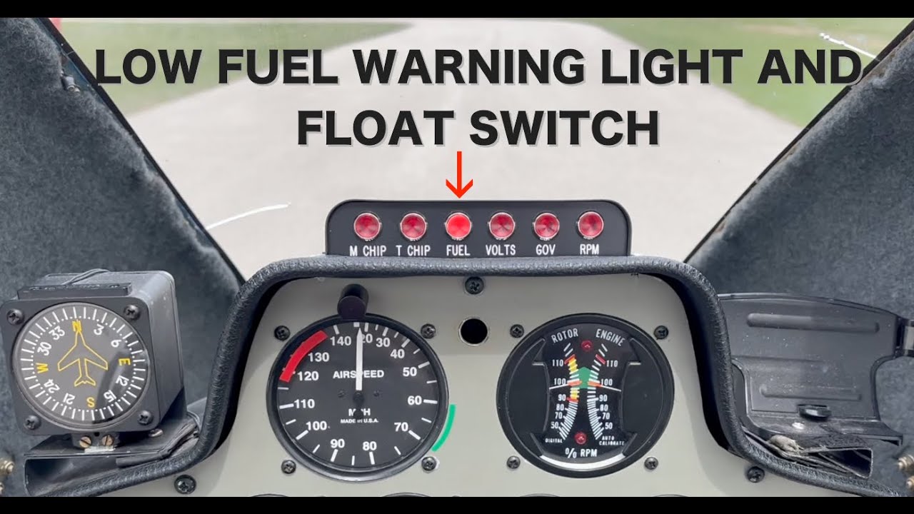 LOW FUEL Warning Light & FLOAT SWITCH Installation - Helicycle Helicopter