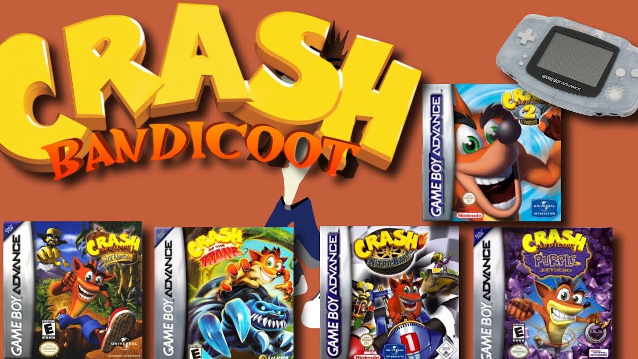 Todos los juegos de Crash para Gameboy Advance