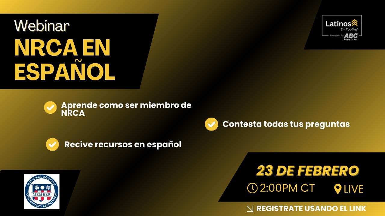 Webinar en Vivo – NRCA en Español