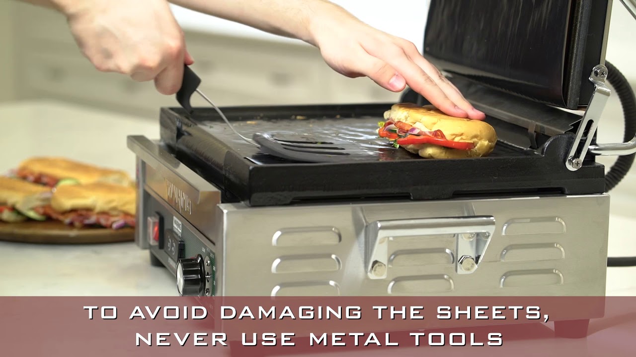 Waring Commercial The Works: How to Use and Clean Nonstick PTFE sheet kits with Waring Panini Grills