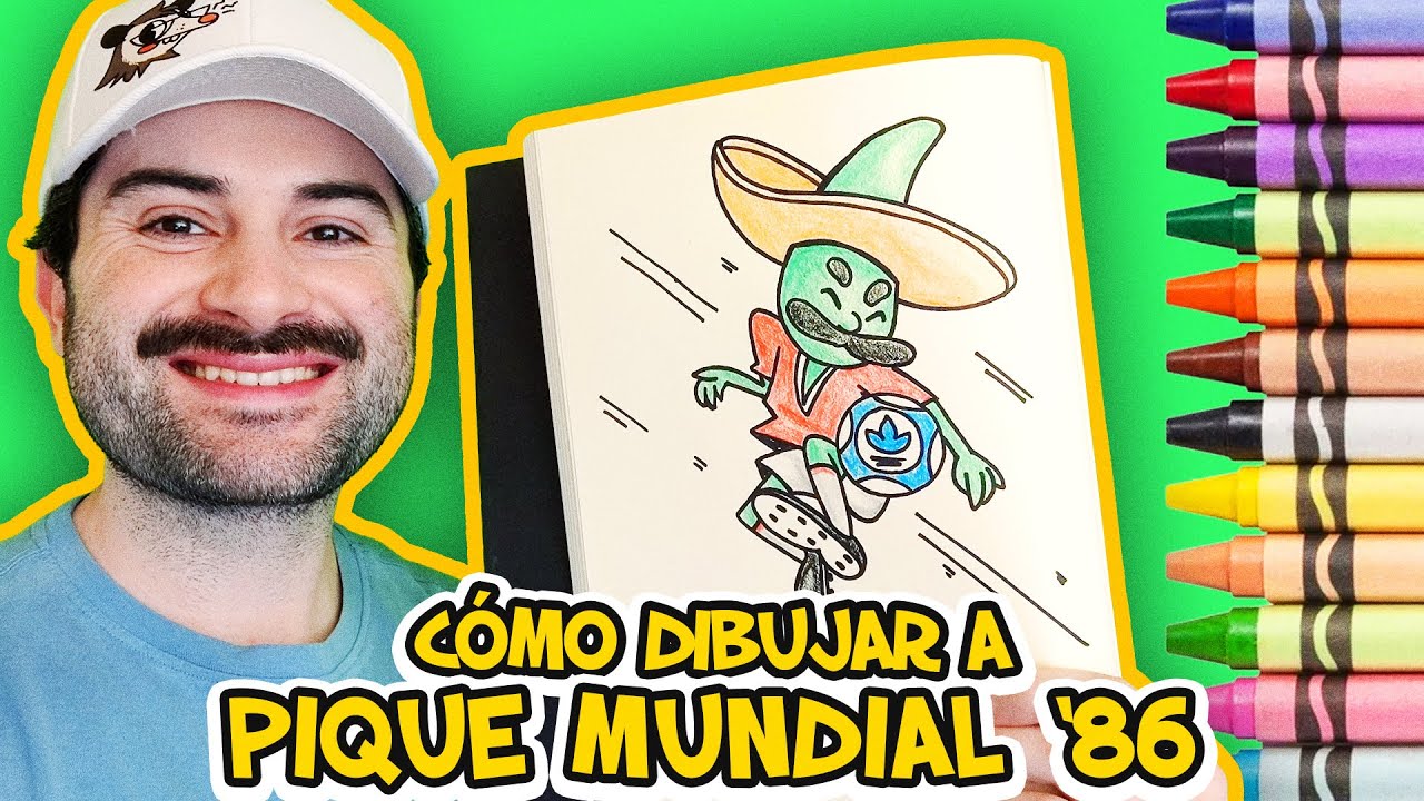 Cómo dibujar y pintar a PIQUE de México 86 | Arte y Dibujo para Niños