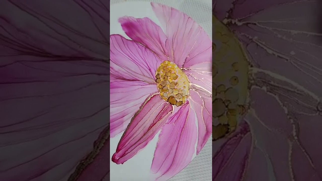 Floral Alcohol ink artwork | How To | Alcohol ink art