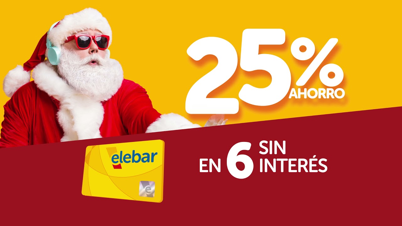 Promo Navidad 25% con Tarjeta Elebar