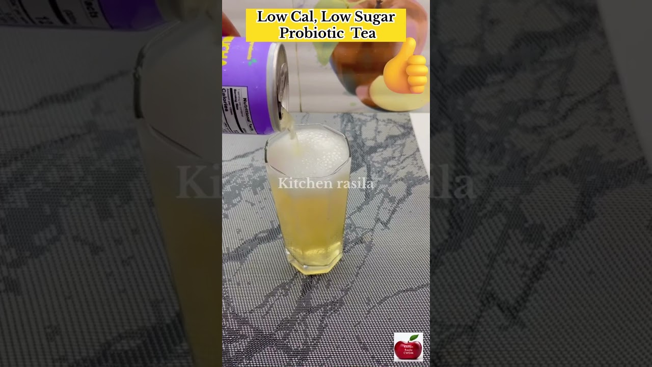 Healthy & Tasty! Low-Calorie, Low-Sugar Probiotic Tea 🥭 | Boru-cha Kombucha Review#shorts
